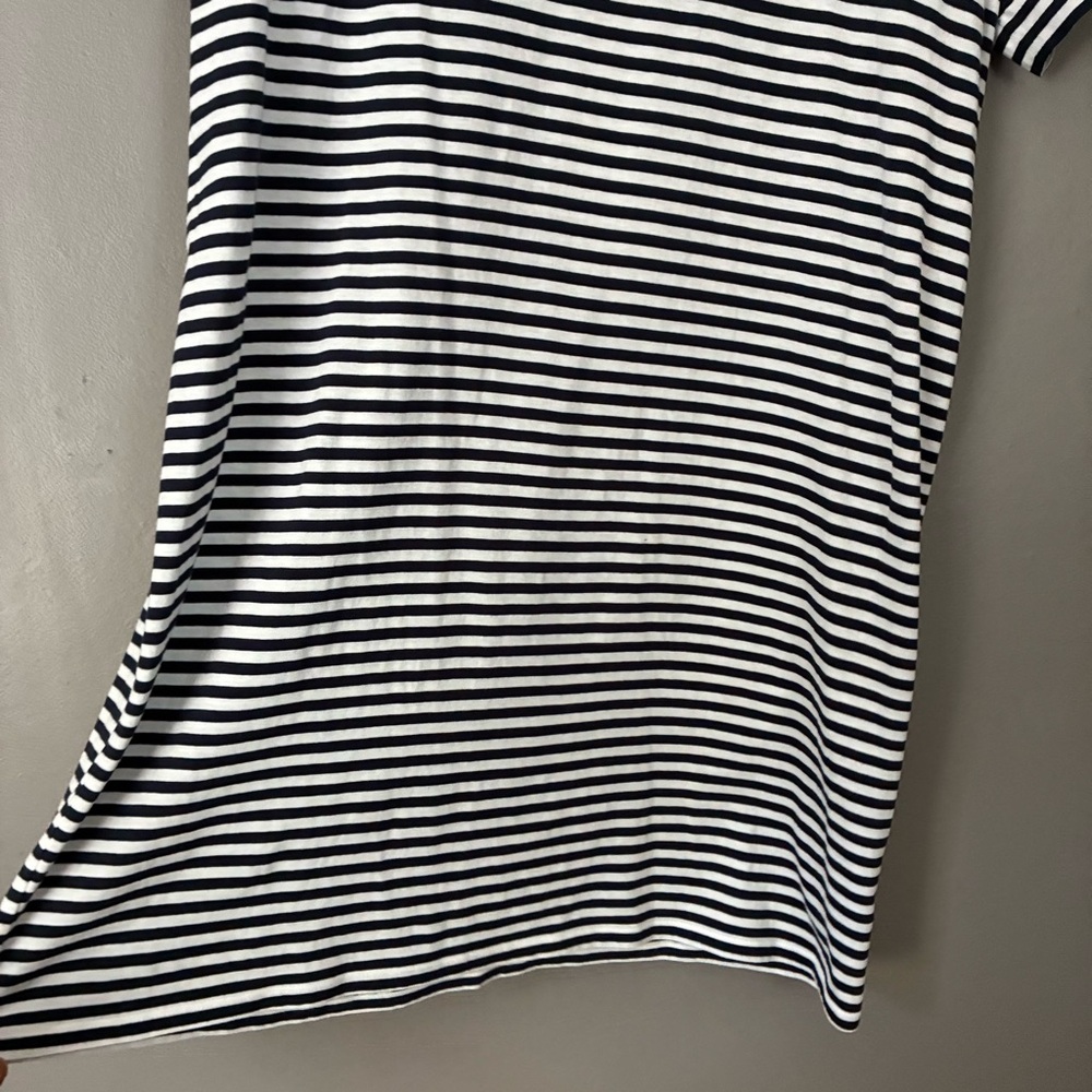 EVERLANE Coastal Preppy Striped T-Shirt Dress Tee | Cotton Effortless Summer M - Picture 5 of 8